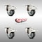 Service Caster 3 Inch 316SS Thermoplastic Rubber Swivel Top Plate Caster Set Total Lock Brake SCC-SS316TTL20S314-TPRB-4 - alternate 2